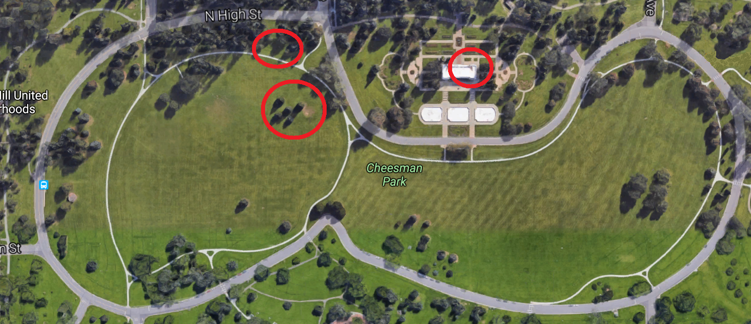 Cheesman Park Practice Location